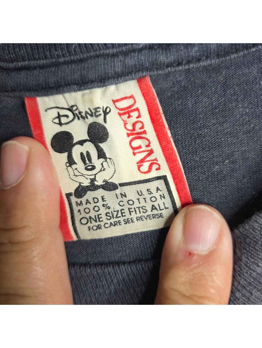 VTG 90s Mickey Mouse Full Body Tee Disney Parks Grail USA Made OSFA XL - Picture 3 of 9